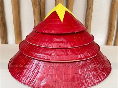 Nón lá trang trí phong cách cờ Đỏ sao Vàng [4 Size] NON-T-02